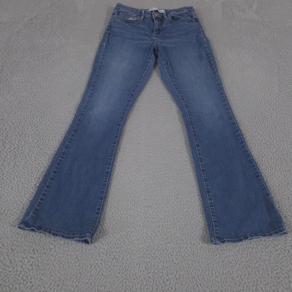 Signature Levi Strauss Jeans Womens 6M W28 Blue Mid Rise Bootcut Stretch Denim